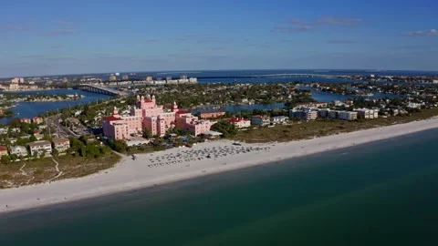 Epic Aerial Drone Coast Beach Saint st Petersburg Florida near Tampa Day Vidéo 280494688