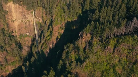 Epic Aerial Drone Multnomah Falls Oregon Washington Columbia Gorge Rainbow Видео 280702809