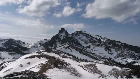 Epic aerial Flight through Mountain towards the sky. Beautiful timelapse Stock Footage 201059093