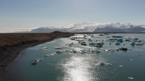 Epic Aerial Icebergs 스톡 동영상 127601290