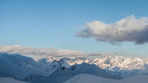 Epic Aerial Mountain Clouds at Beautiful Morning Stock-Footage 83705711