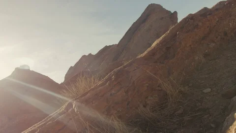 Epic Angled Rock Formation Vasquez 3 Stock Footage 90423362