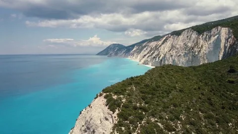 Epic blue ocean in Greece Stock Footage 82869785