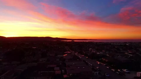 Epic California Sunset Stock Footage 176179926