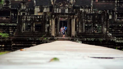 Epic cambodian temple dolly camera Vídeo Stock 41253407