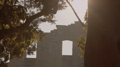 Epic Castle During Sunset Vídeos de archivo 138715789