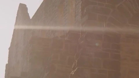 Epic Castle During Sunset Stock Footage 138715844