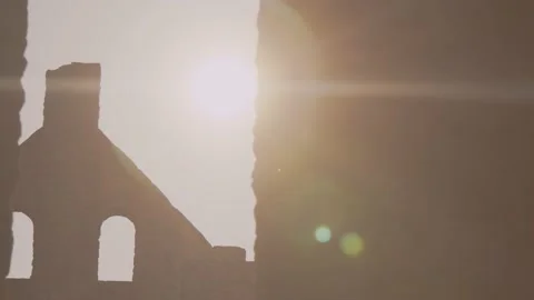 Epic Castle Ruins Vídeos de archivo 138715818