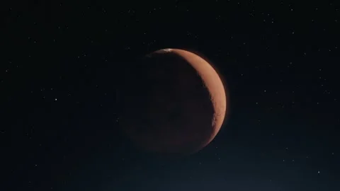 Epic CGI rendering of the Martian landscape in 4K Video stock 301523780