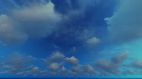 Epic Cinematic Alien Green Sky with Soft Clouds at Sunset Timelapse Vidéo 64259098