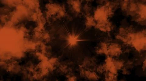 Epic cinematic dark burning clouds. Animation. Abstract evil sky with flowing Stock Illustration