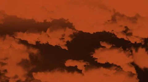 Epic cinematic dark burning clouds. Animation. Abstract evil sky with flowing Illustrazione stock