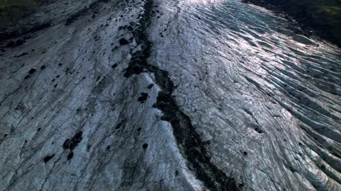 Epic Cinematic Dramatic Ice Glacier Solheimajokull Iceland Stock Footage 256688073