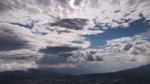Epic Cinematic Time lapse Blue Sky Hill side Stock Footage 161421548