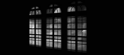 Epic cinematic windows with clouds Stock Footage 196483981