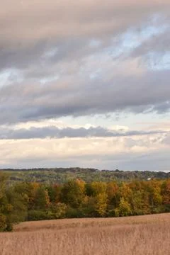 Epic Clouds at the Top of the HIl Stock Photos