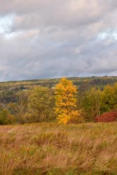 Epic Clouds at the Top of the HIl Stock Photos