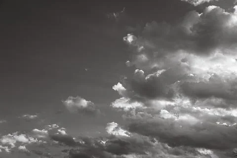 Epic cloudscape with emerging sun rays Stock Photos