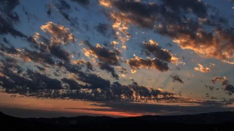 Epic cloudscape over the horizon Stock Photos