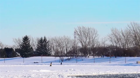 Epic Cold Waves During Winter Passing Through Montreal, Canada Stock Footage 88255854