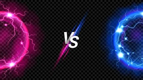 Epic collision of energy spheres Stock Illustration