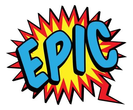 EPIC Comic Book Pop Art Starburst Speech Bubble Stockillustratie