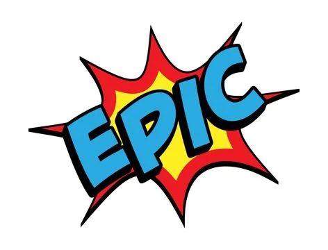 EPIC Comic Book Pop Art Explosion Burst Graphic Illustration