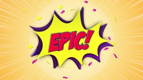 EPIC Comic Text Animation, on Alpha Channel, Loop 库存影片 304930535