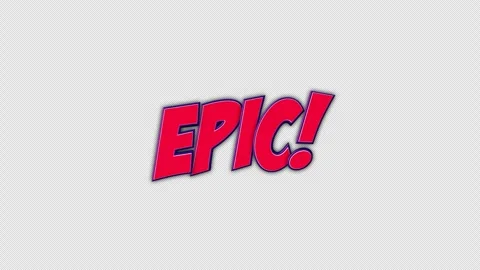 EPIC Comic Text Animation, on Alpha Channel, Loop 库存影片 306439978