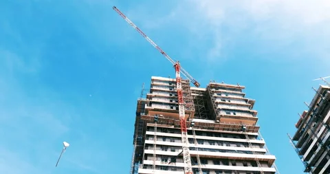 Epic Construction Endeavor: Dynamic Cran... | Stock Video | Pond5