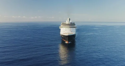 Epic cruise ship sailing in calm seas Stock Footage 118691074