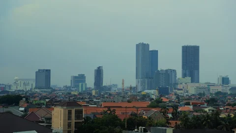 Epic Cumulonimbus Clouds Hyperlapse before a Heavy Rain in Surabaya Stock-Footage 129236965