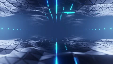 Epic Dark Sci-Fi 3D Abstract Alien Lair Tunnel Fly Through Seamless Loop Stock Footage 337346473