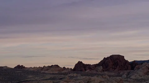 Epic desert extreme long shot dusk valley of fire Stock Footage 34214723