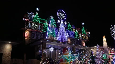 Christmas Village Filinvest Homes Cainta Rizal 2022 Epic Display Of Christmas Lights Coverin... | Stock Video | Pond5