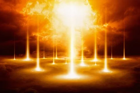 Epic doomsday background - end of world, judgment day Fotos Stock