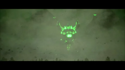 Epic Dragon Scene Stock Footage 317464985