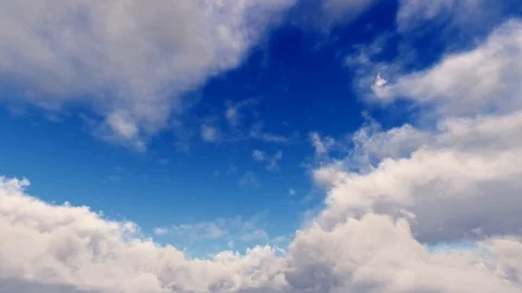 Epic dramatic cinematic blue sky white storm clouds time lapse seamless loop 스톡 동영상 93450974