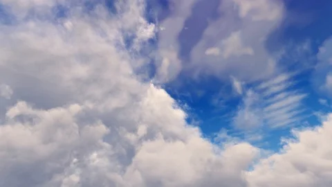 Epic dramatic cinematic blue sky white storm clouds time lapse seamless loop 스톡 동영상 93451687