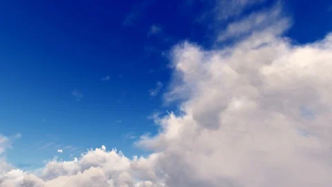 Epic dramatic cinematic blue sky white storm clouds time lapse seamless loop 스톡 동영상 93456718