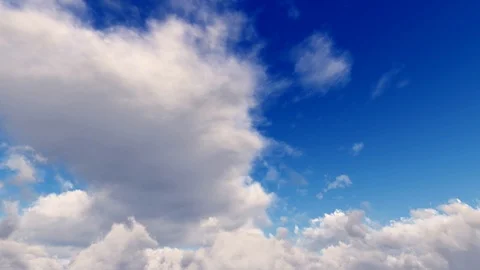 Epic dramatic cinematic blue sky white storm clouds time lapse seamless loop 스톡 동영상 93458884