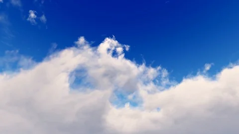Epic dramatic cinematic blue sky white storm clouds time lapse seamless loop 스톡 동영상 93461369