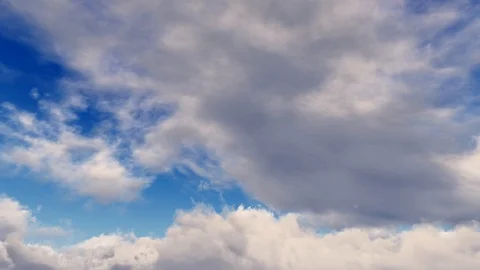 Epic dramatic cinematic blue sky white storm clouds time lapse seamless loop 스톡 동영상 93461956