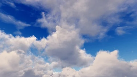 Epic dramatic cinematic blue sky white storm clouds time lapse seamless loop 스톡 동영상 93463298