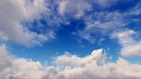 Epic dramatic cinematic blue sky white storm clouds time lapse seamless loop 스톡 동영상 93463421
