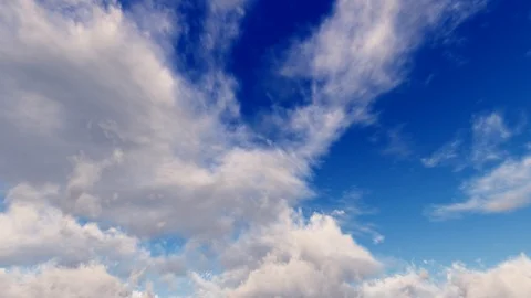 Epic dramatic cinematic blue sky white storm clouds time lapse seamless loop 스톡 동영상 93471082