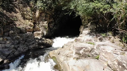 Epic Drone Crash in Waterfall Cave in Hawaii Stock-Footage 106190740