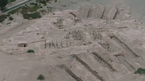Epic Drone Establishing Shot Barren Colorful Badlands Valley Video stock 336941876