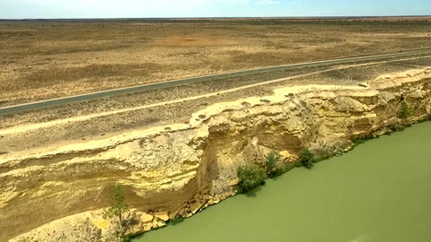 Epic drone shot of River Murray 4k Video stock 143693133