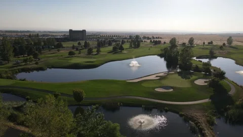 Epic drone shots of Golf Course Stock Footage 246454873